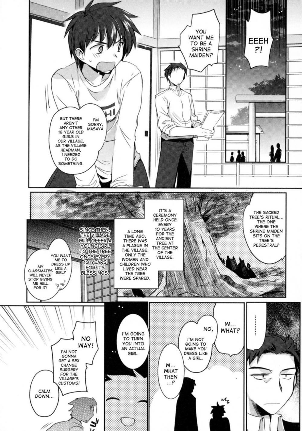 Hentai Manga Comic-Turn into a girl and become a shrine maiden-Read-2